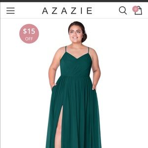 Azazie Cora Bridesmaids Dress Peacock